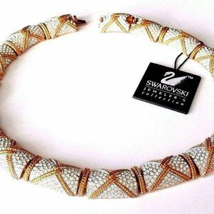Swarovski Signed Gold Plated Necklace